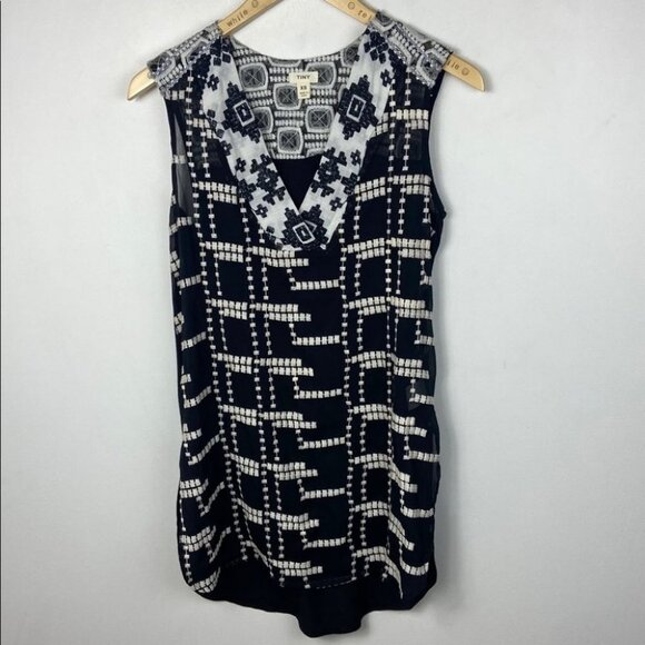 Anthropologie Tiny Chapparal Tunic Embroidered Bohemian Hippie Sheer Size XS - Picture 4 of 10